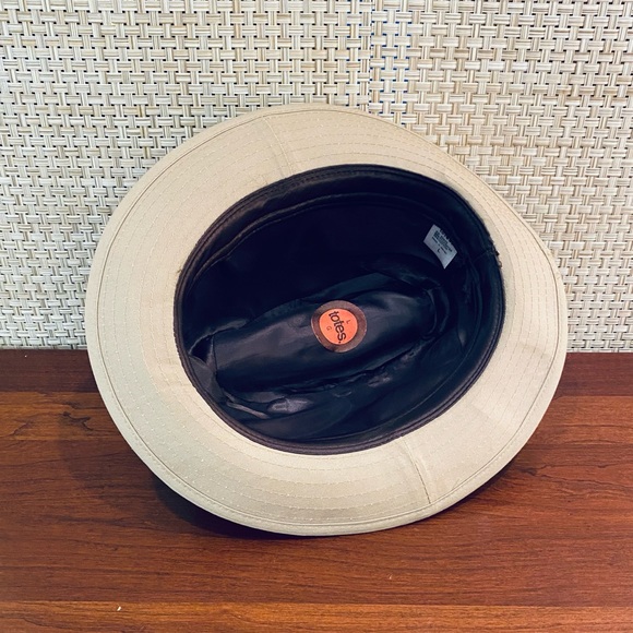 🌟HP🌟VTG 1990-2000s Totes Khaki Fabric Fedora Rain Hat L - Picture 7 of 10